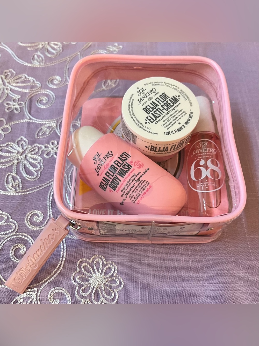 Sol de Janeiro Jet Set Body Care Beija Flor Elasti-Cream, Body Wash and Mist
